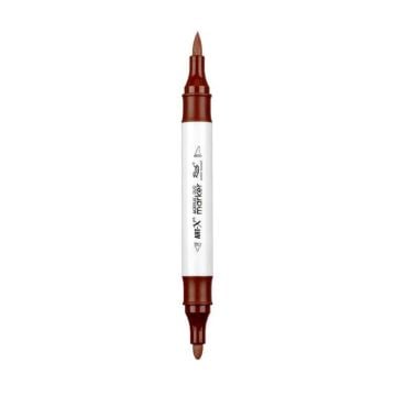Rich Art-X Acrylic Duo Marker Çift Uçlu Su Bazlı Boyama Kalemi No:38 Koyu Kahve