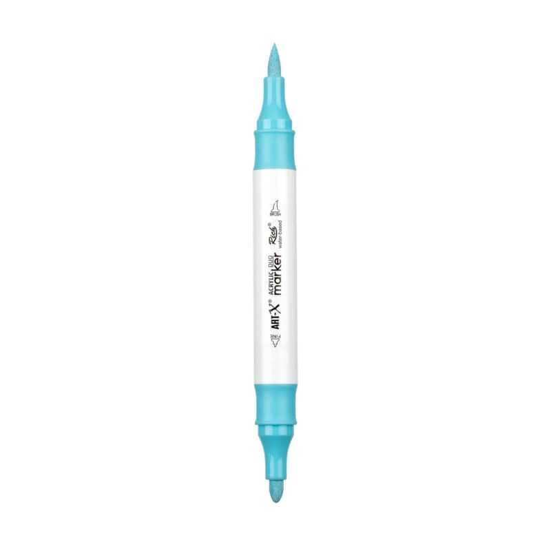 Rich Art-X Acrylic Duo Marker Çift Uçlu Su Bazlı Boyama Kalemi No:148 Bebek Mavi