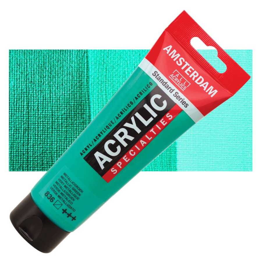TALENS AMSTERDAM AKRİLİK BOYA 120 ML. 836 Metallic Green