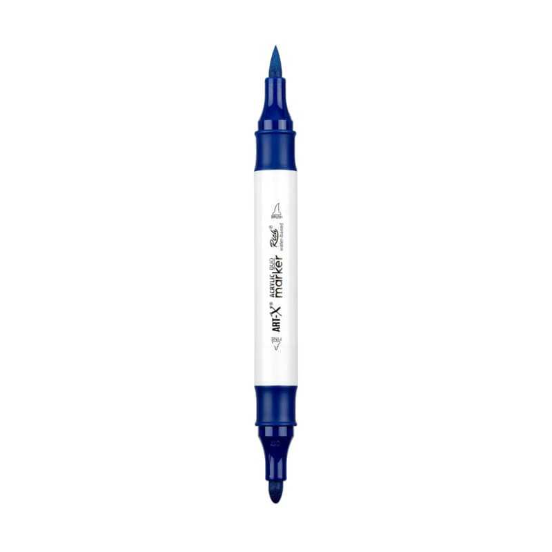 Rich Art-X Acrylic Duo Marker Çift Uçlu Su Bazlı Boyama Kalemi No:207 Lacivert