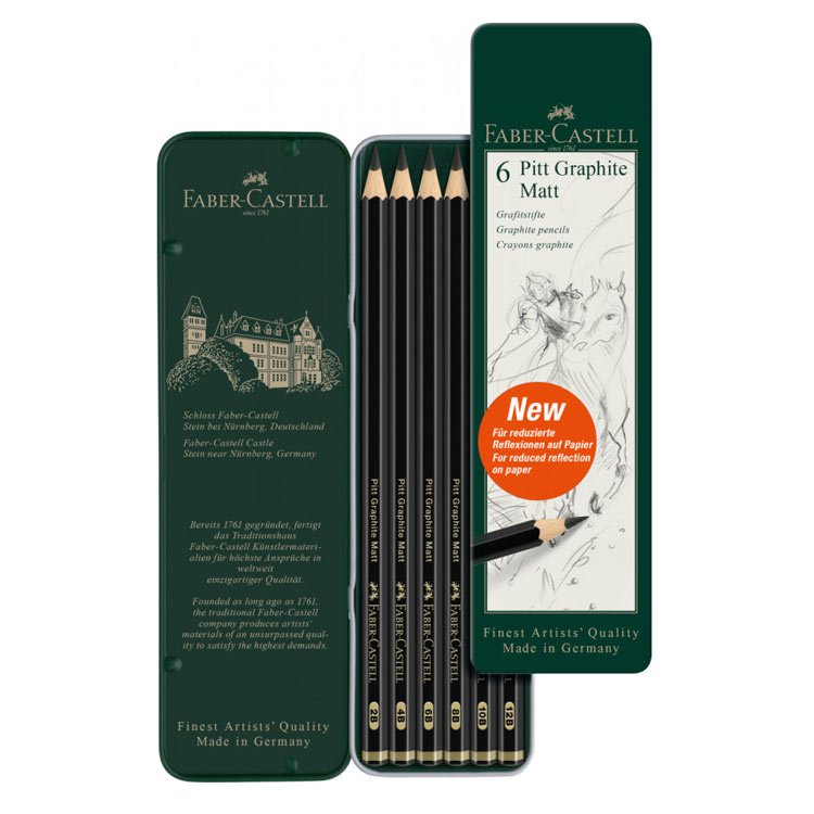 Faber Castell Pitt Graphite Matt Dereceli Kalem Seti 6'lı