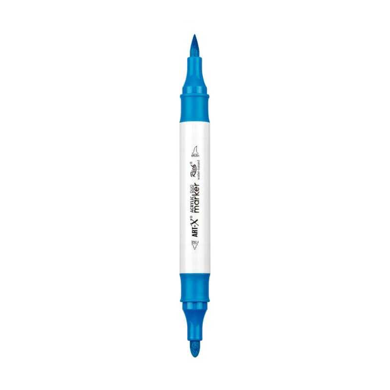 Rich Art-X Acrylic Duo Marker Çift Uçlu Su Bazlı Boyama Kalemi No:48 Okyanus Mavi