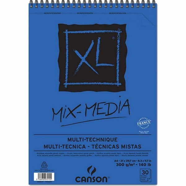 CANSON XL MİX MEDİA SPİRALLİ BLOK 300 GR. A4 30 SAYFA
