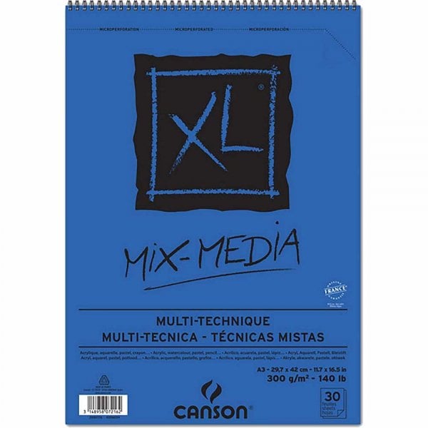 CANSON XL MİX MEDİA SPİRALLİ BLOK 300 GR. A3 30 SAYFA