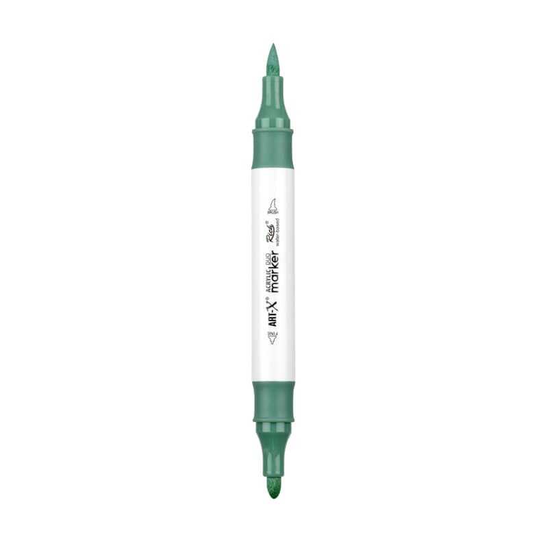 Rich Art-X Acrylic Duo Marker Çift Uçlu Su Bazlı Boyama Kalemi No:132 Zümrüt Yeşili