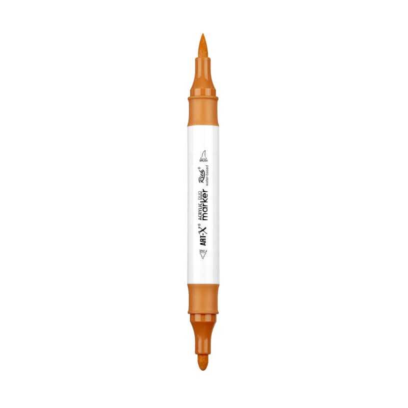 Rich Art-X Acrylic Duo Marker Çift Uçlu Su Bazlı Boyama Kalemi No:55 Tütün