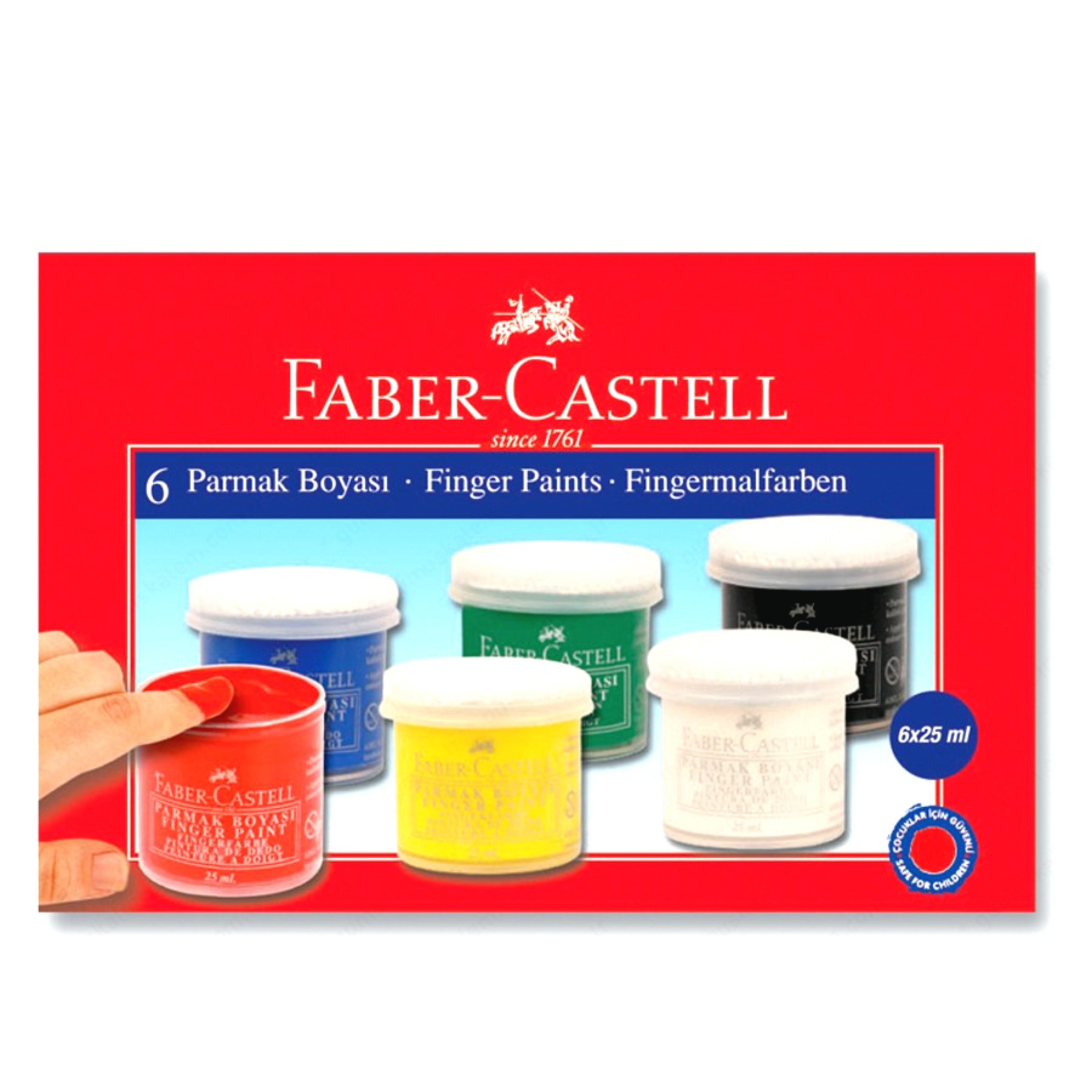 Faber Castell Parmak Boyası 6 Renk 25 ml 160402
