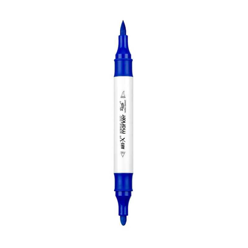 Rich Art-X Acrylic Duo Marker Çift Uçlu Su Bazlı Boyama Kalemi No:31 Mavi