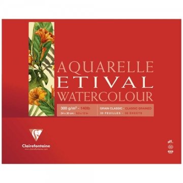 Clairefontaine Etival Classic 300gr Sulu Boya Blok 30 Sayfa 24x32cm 30 Sayfa