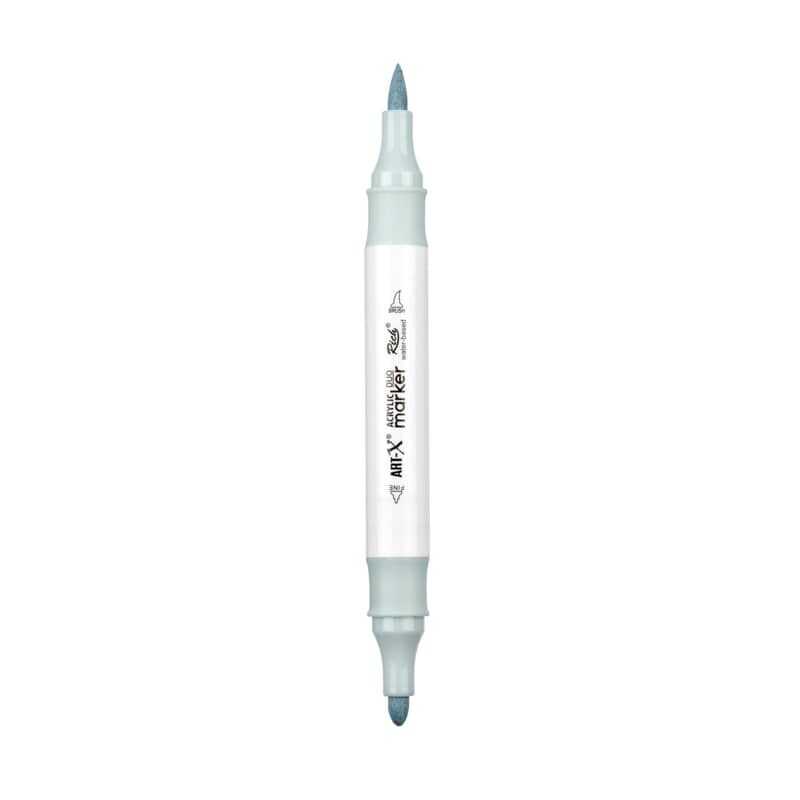 Rich Art-X Acrylic Duo Marker Çift Uçlu Su Bazlı Boyama Kalemi No:153 Gri Mavi