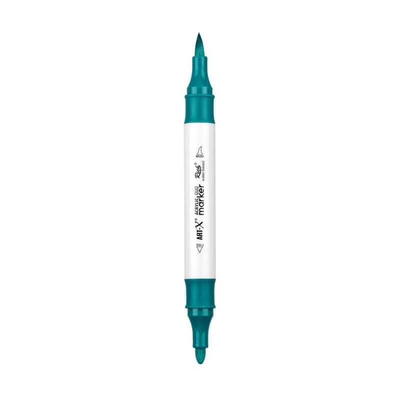 Rich Art-X Acrylic Duo Marker Çift Uçlu Su Bazlı Boyama Kalemi No:35 Turkuaz Yeşil