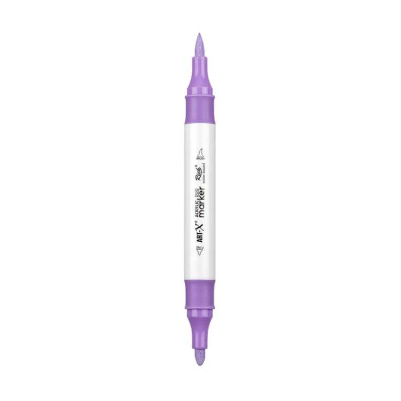 Rich Art-X Acrylic Duo Marker Çift Uçlu Su Bazlı Boyama Kalemi No:158 Leylak
