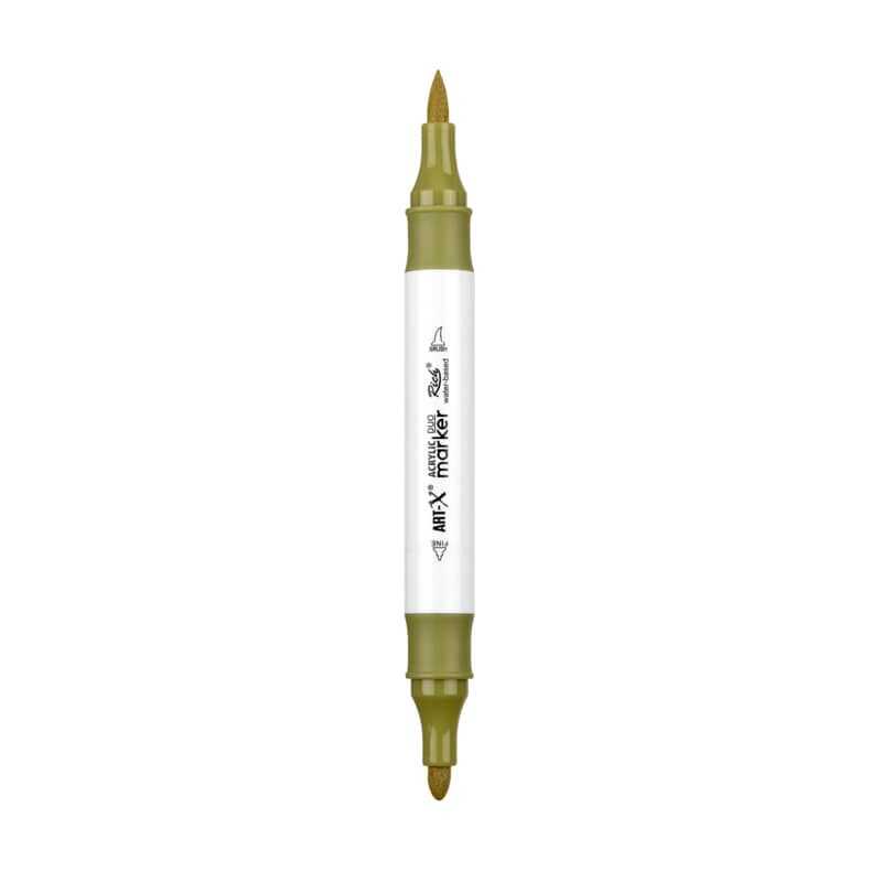 Rich Art-X Acrylic Duo Marker Çift Uçlu Su Bazlı Boyama Kalemi No:202 Haki
