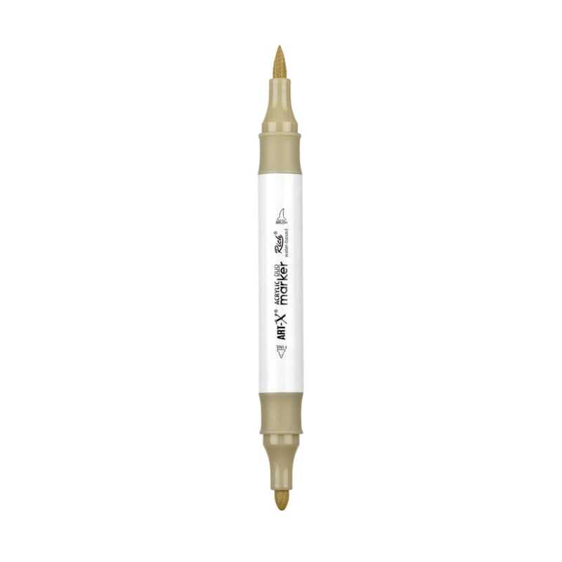 Rich Art-X Acrylic Duo Marker Çift Uçlu Su Bazlı Boyama Kalemi No:203 Taş Rengi