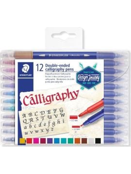 Staedtler Çift Taraflı Kaligrafi Kalemi 2 mm + 3.5 mm 12 RENK SET