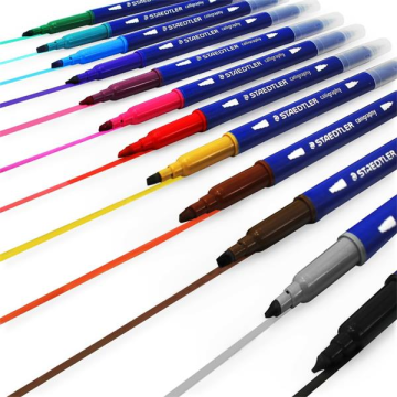 Staedtler Çift Taraflı Kaligrafi Kalemi 2 mm + 3.5 mm 12 RENK SET