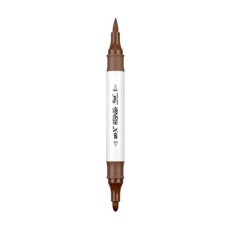 Rich Art-X Acrylic Duo Marker Çift Uçlu Su Bazlı Boyama Kalemi No:206 Sütlü Kahve