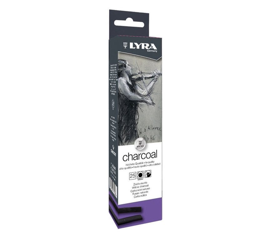 Lyra Charcoal Doğal Kömür Medium 5-6mm x 13cm 25'li Kutu