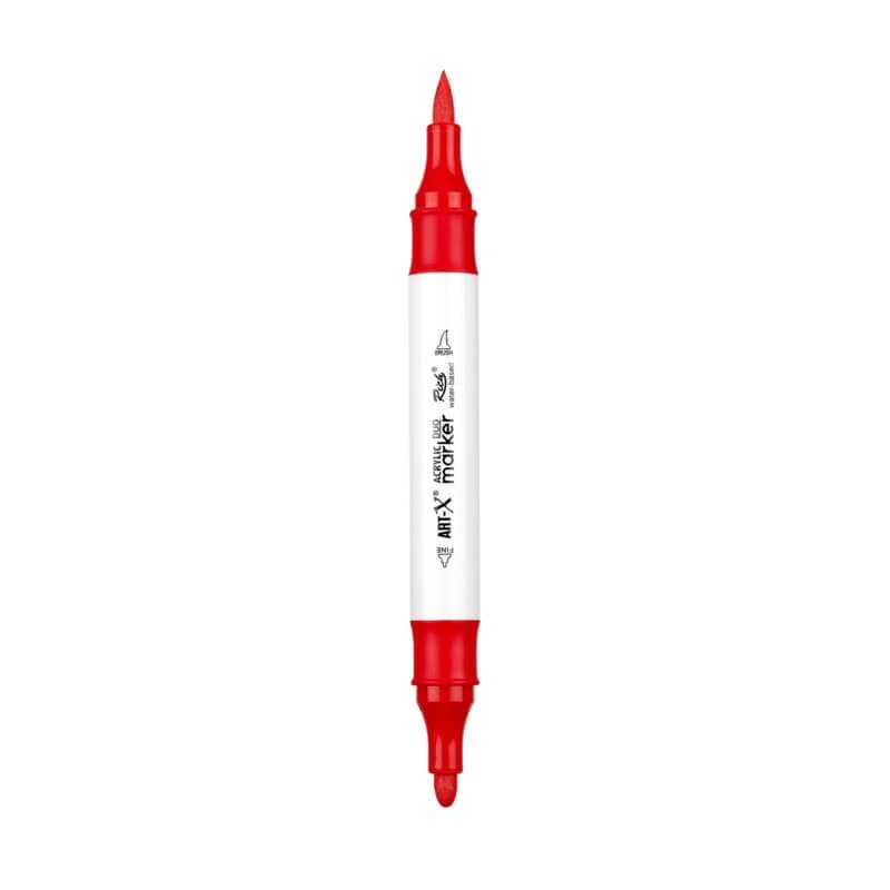 Rich Art-X Acrylic Duo Marker Çift Uçlu Su Bazlı Boyama Kalemi No:36 Kırmızı