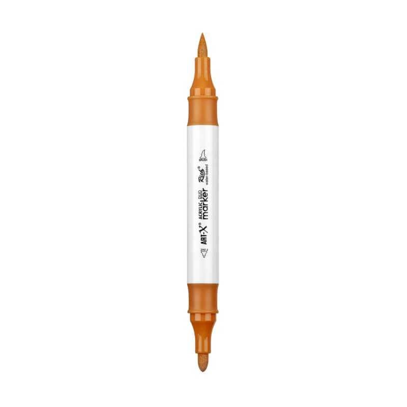 Rich Art-X Acrylic Duo Marker Çift Uçlu Su Bazlı Boyama Kalemi No:209 Taba