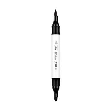 Rich Art-X Acrylic Duo Marker Çift Uçlu Su Bazlı Boyama Kalemi No:10 Siyah