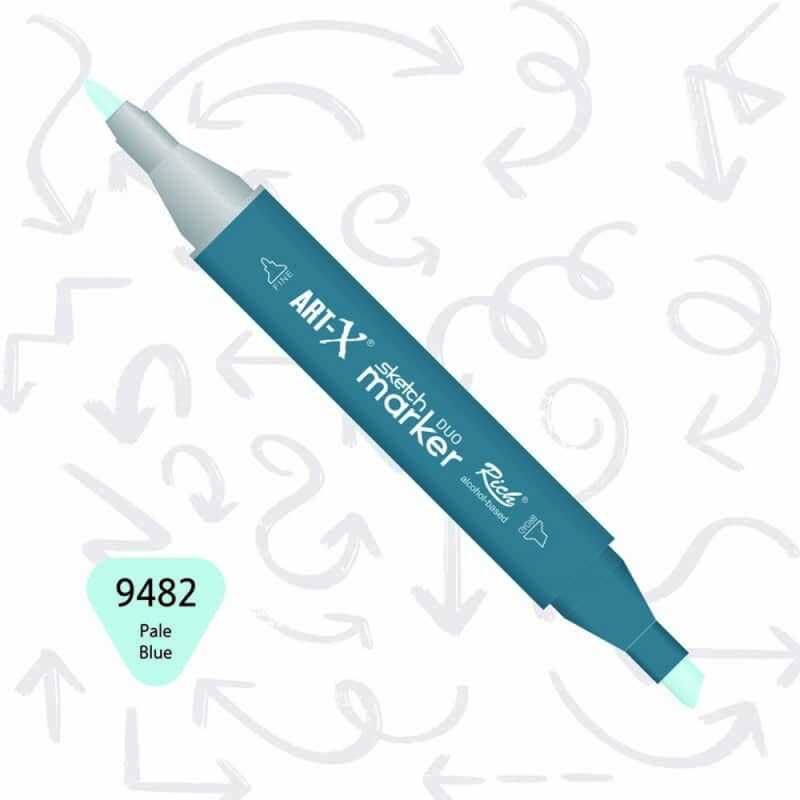 Rich Art-X Sketch Marker Duo Çift Uçlu Marker Kalem 9482 Pale Blue