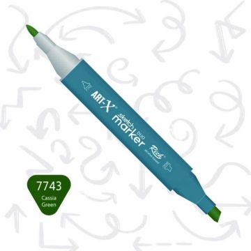 Rich Art-X Sketch Marker Duo Çift Uçlu Marker Kalem 7743 Cassia Green