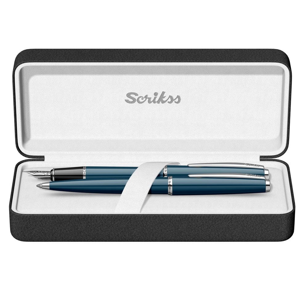 Scrikss 33 Lacivert Dolmakalem + Tükenmez Takım Lüks Kutuda