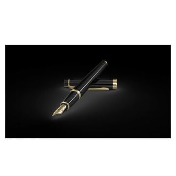 Scrikss 38 Dolma Kalem Siyah Altın Lüks Kutuda