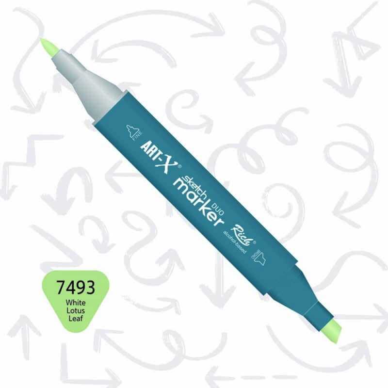 Rich Art-X Sketch Marker Duo Çift Uçlu Marker Kalem 7493 White Lotus Leaf