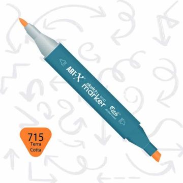 Rich Art-X Sketch Marker Duo Çift Uçlu Marker Kalem 715 Terracotta