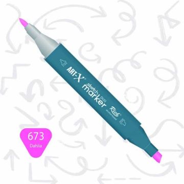 Rich Art-X Sketch Marker Duo Çift Uçlu Marker Kalem 673 Dahlia