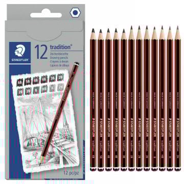 Staedtler Tradition Dereceli Kurşun Kalem Seti 12li (6B-2H)