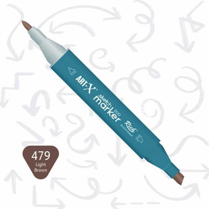 Rich Art-X Sketch Marker Duo Çift Uçlu Marker Kalem 479 Light Brown