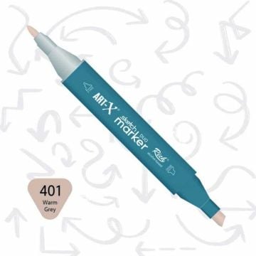 Rich Art-X Sketch Marker Duo Çift Uçlu Marker Kalem 401 Warm Grey