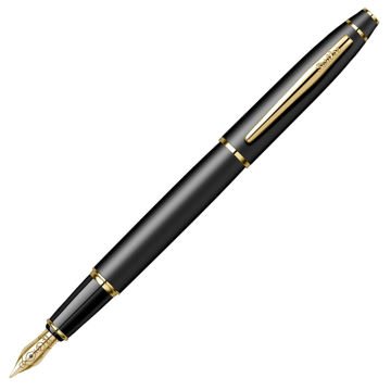 Scrikss 35 Dolma Kalem Mat Siyah Altın M Uç Lüks Kutuda