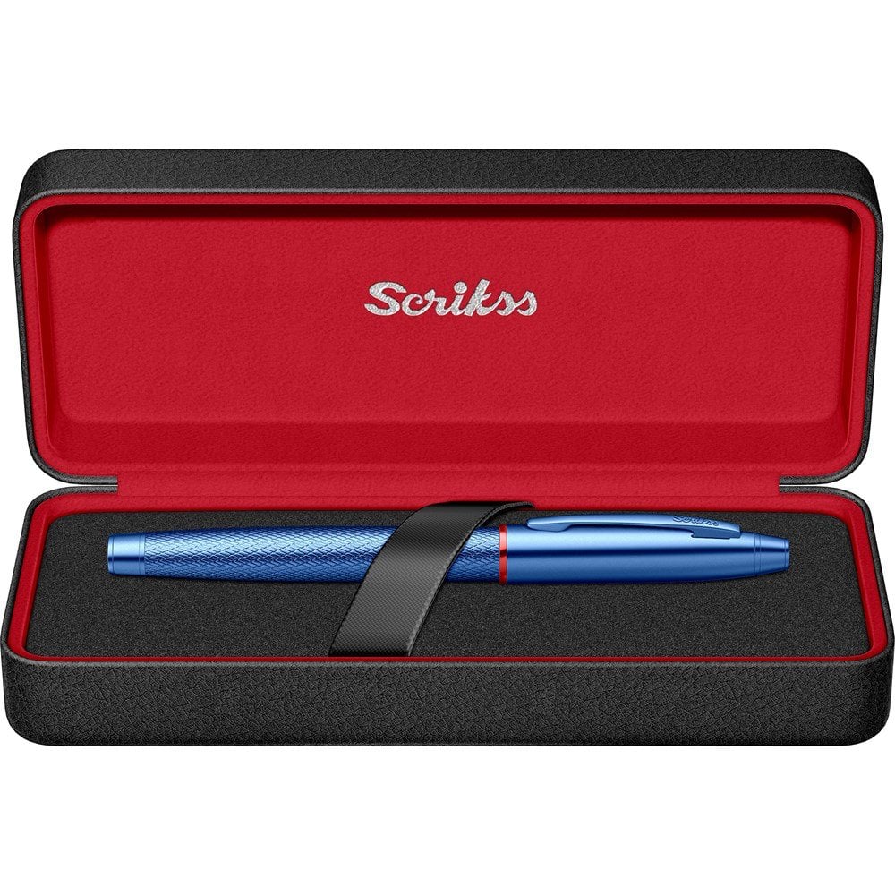 Scrikss Özel 35 Dolmakalem Metalik Mavi M Uç