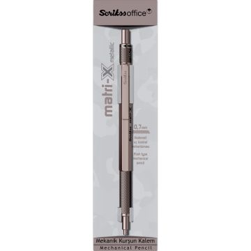 Scrikss Matri X Mekanik Kurşun Kalem 0.7mm Metalik Gri