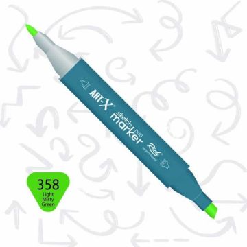 Rich Art-X Sketch Marker Duo Çift Uçlu Marker Kalem 358 Light Misty Green