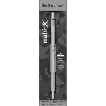 Scrikss Matri X Mekanik Kurşun Kalem 0.7mm Açık Gri