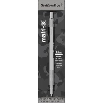 Scrikss Matri X Mekanik Kurşun Kalem 0.7mm Açık Gri