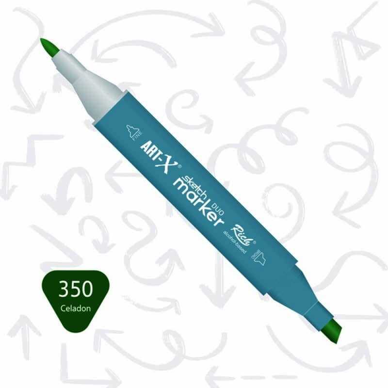 Rich Art-X Sketch Marker Duo Çift Uçlu Marker Kalem 350 Celadon