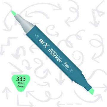 Rich Art-X Sketch Marker Duo Çift Uçlu Marker Kalem 333 Bluish Green