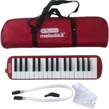 Helvacıoğlu Melodika 32 Tuşlu Bez Çanta Kırmızı