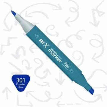 Rich Art-X Sketch Marker Duo Çift Uçlu Marker Kalem 301 Prussian Blue