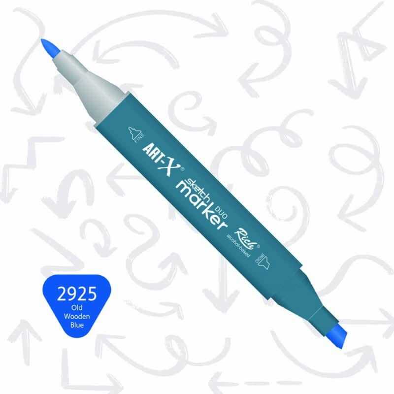Rich Art-X Sketch Marker Duo Çift Uçlu Marker Kalem 2925 Old Wooden Blue