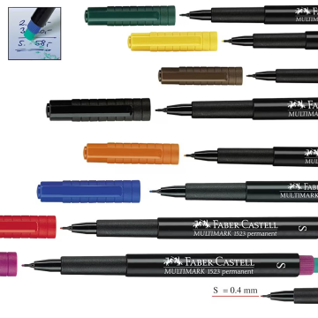 Faber Castell Permanent Asetat Cd Kalemi 0.4mm (S) 8li Set