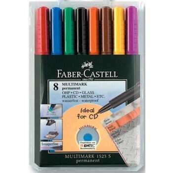 Faber Castell Permanent Asetat Cd Kalemi 0.4mm (S) 8li Set
