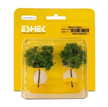 Eshel Maket Meyva Ağacı 2'li Set 9 cm
