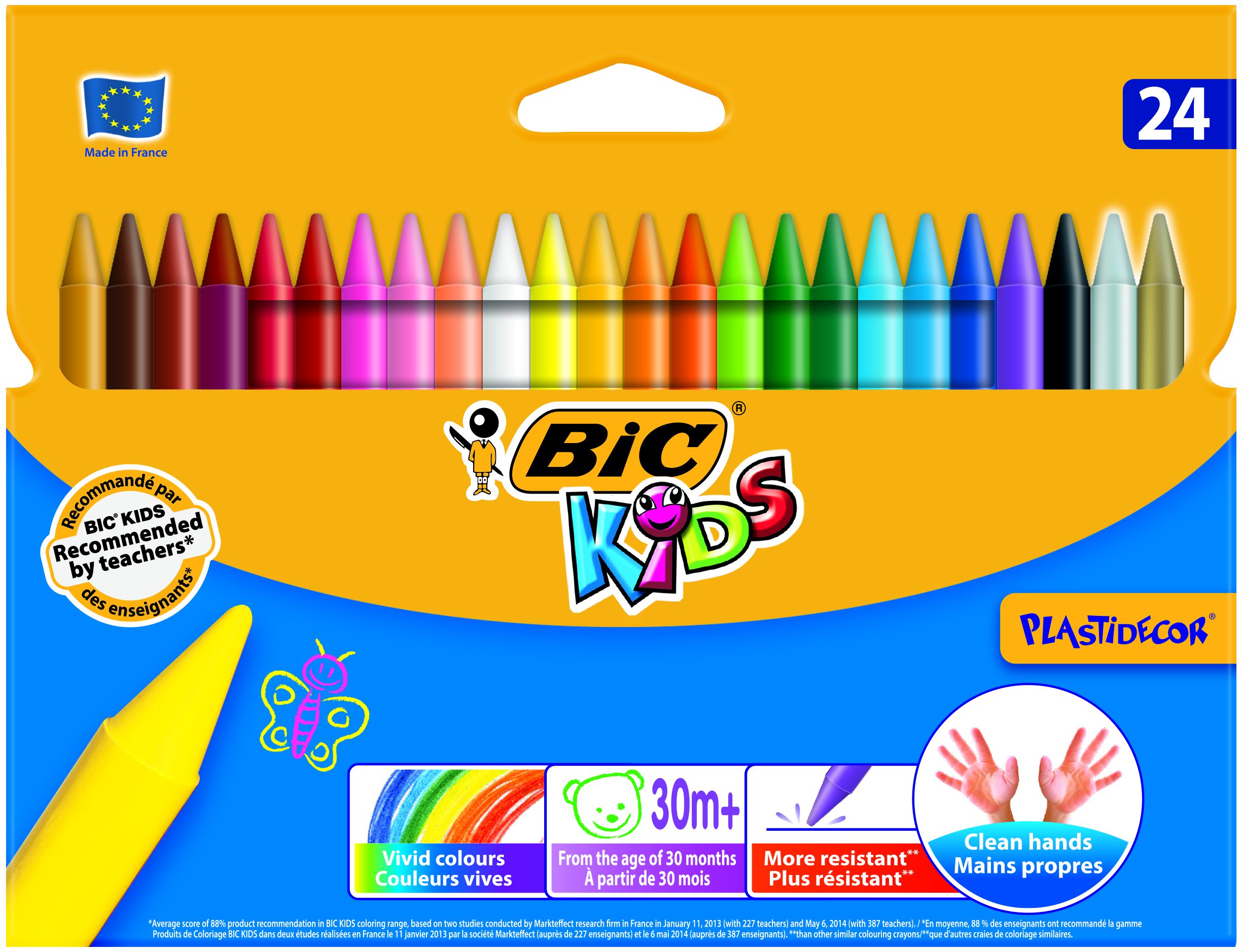 Bic Kids Silinebilir Pastel Mum Boya 24'lü